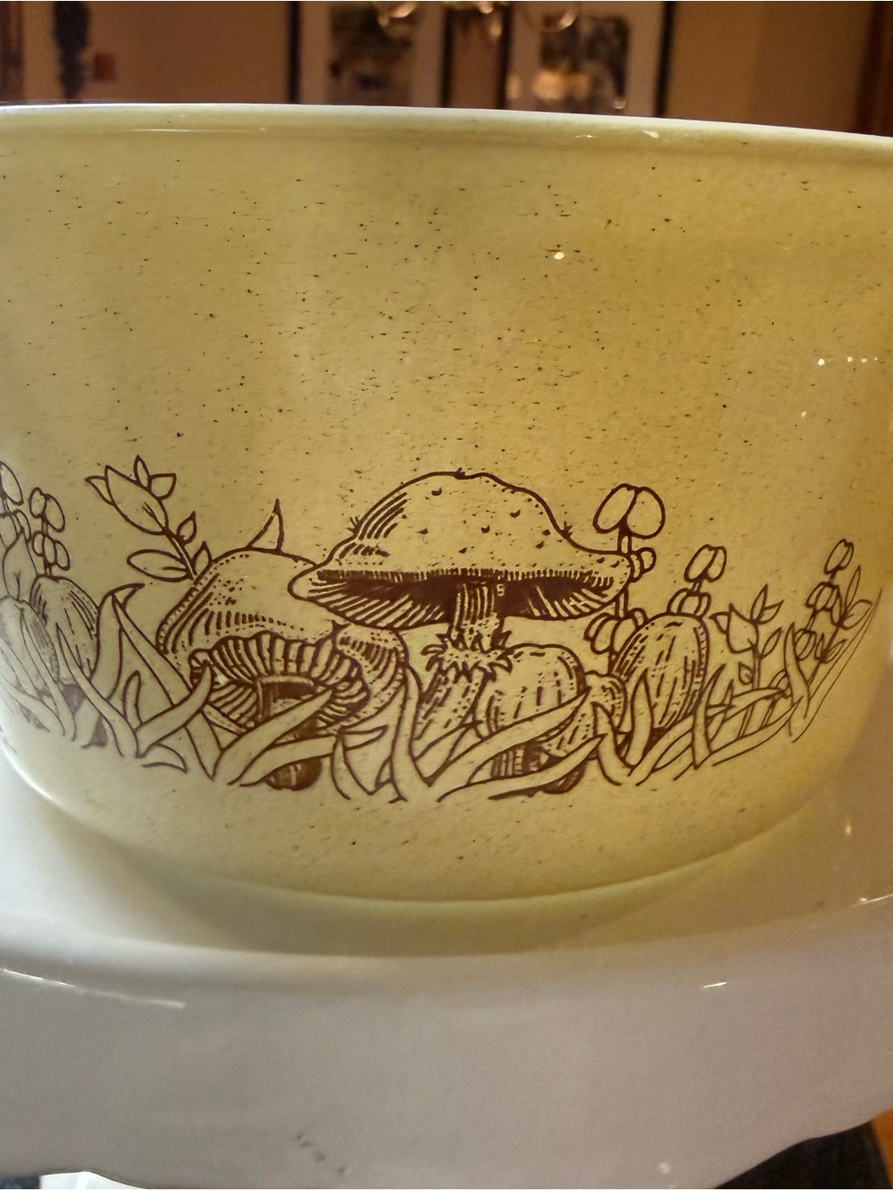 Vintage Pyrex Forest Fancies Mushroom Casserole Dish Gooseberry - Picture 9 of 10